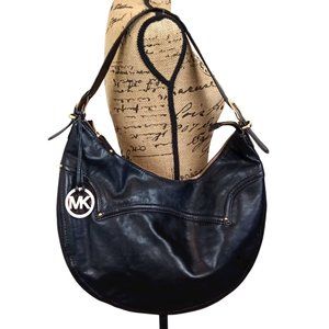 Michael Kors Fulton Black Leather Hobo Bag - N283
